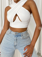 Load image into Gallery viewer, Angel&#39;s Cross Wrap Tank Top
