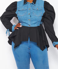 Load image into Gallery viewer, Angel&#39;s Curvy Denim top
