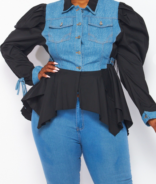 Angel's Curvy Denim top